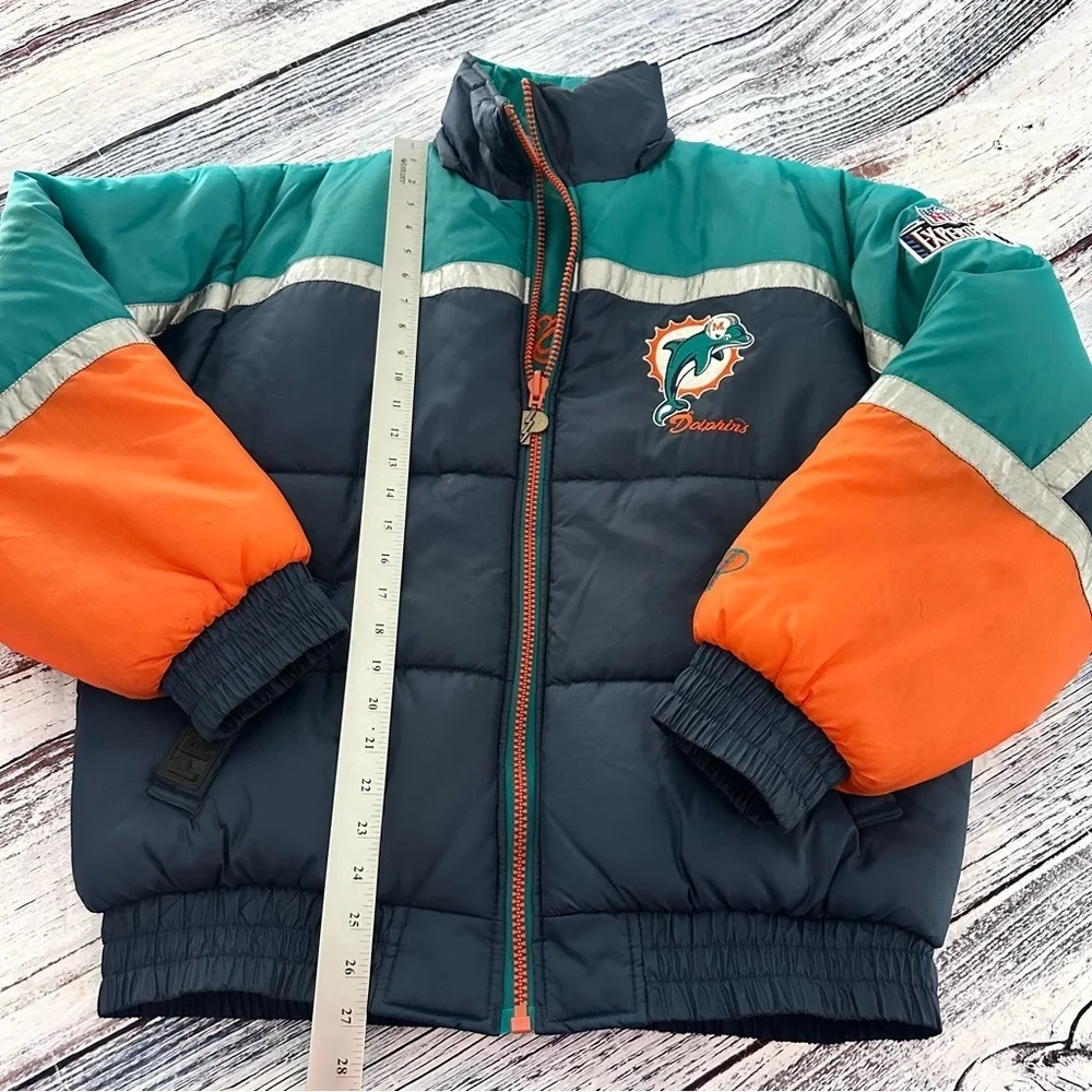 Vintage NFL Dolphins “Pro Player” 90’s Puffer Team Reversible Jacket​​